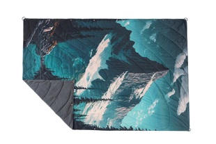 HWT002 mountain-print outdoor blanket